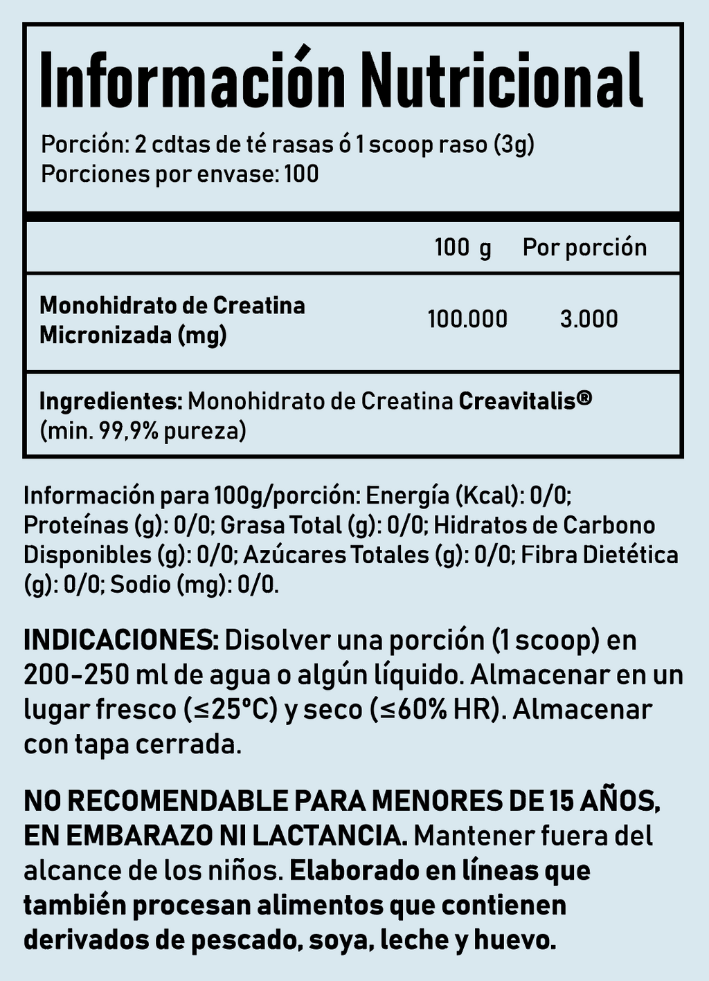 PREVENTA - Crealife® - Creatina Monohidratada 300g by Creavitalis®