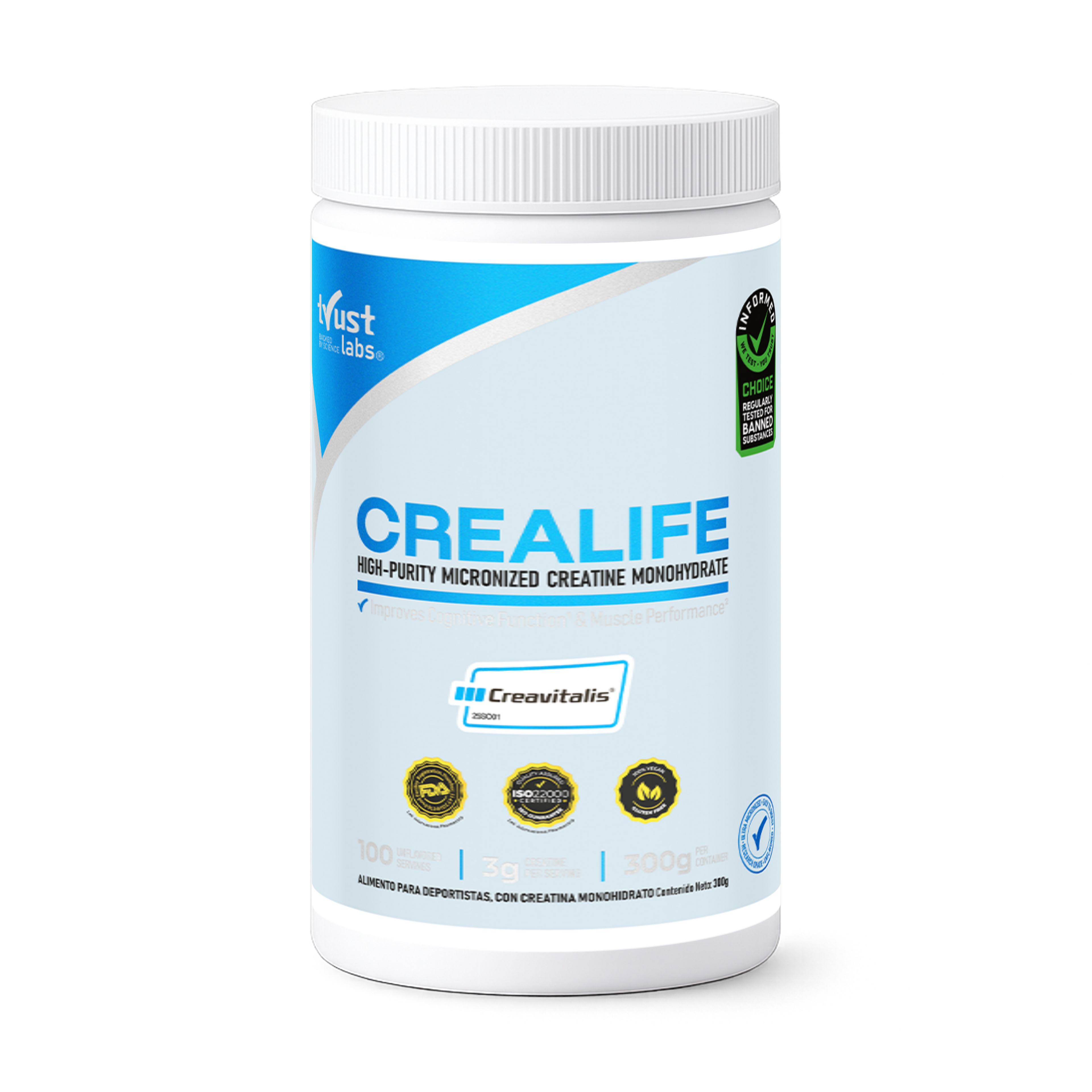 PREVENTA - Crealife® - Creatina Monohidratada 300g by Creavitalis®