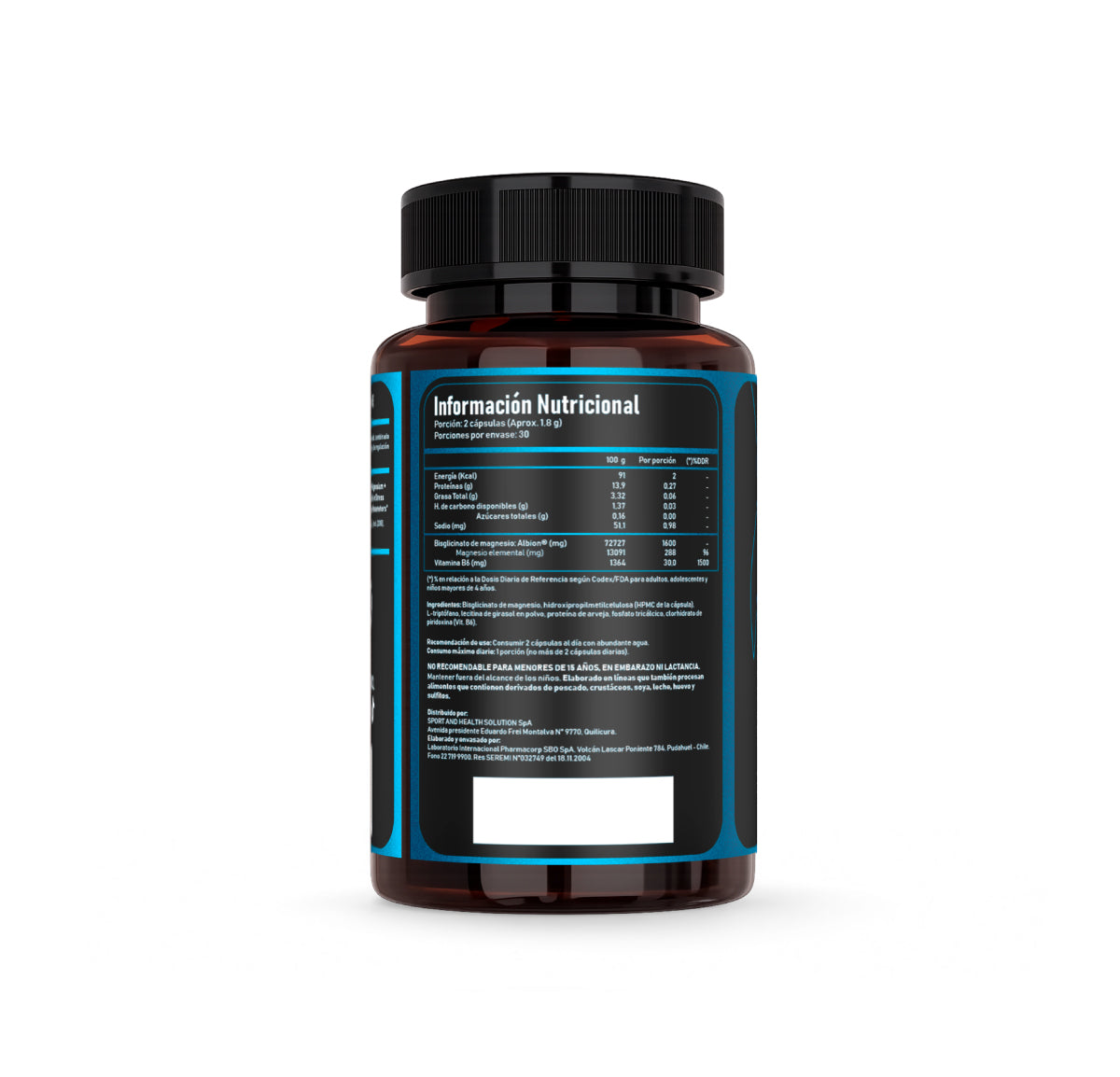 Trust Labs Restore bisglicinato de magnesio con
vitamina B6, frasco de 60 cápsulas